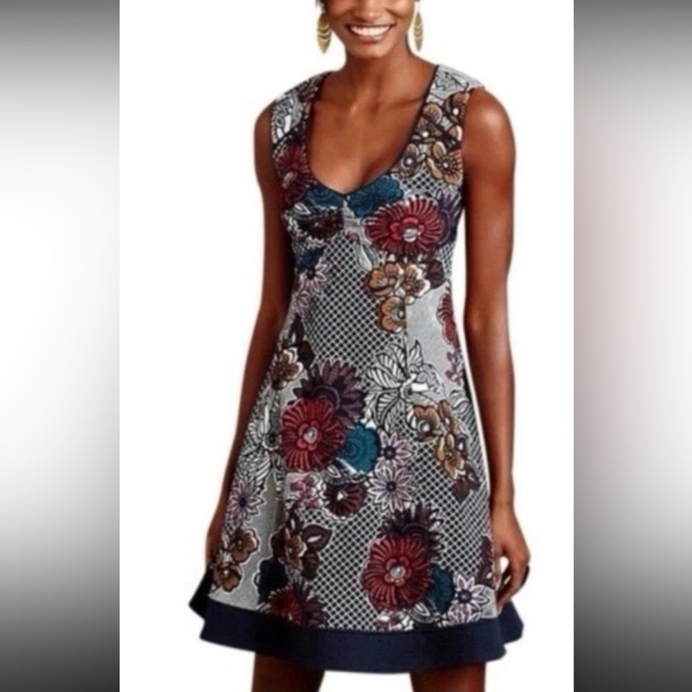 ANTHROPOLOGIE Maeve Fairchild Fit and Flare Dress - size small